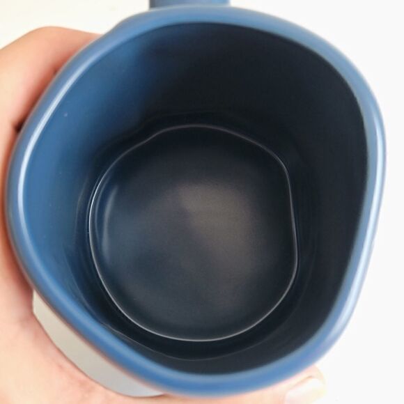 Rae Dunn Coffee Break Blue White Ceramic Mug New - Picture 8 of 11